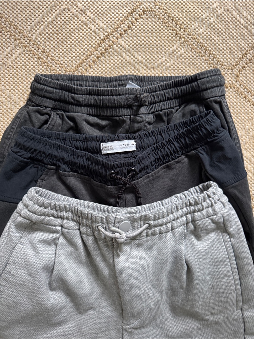 Set of three pairs of pants from Zara, boys size 11-12; GUC, light wear